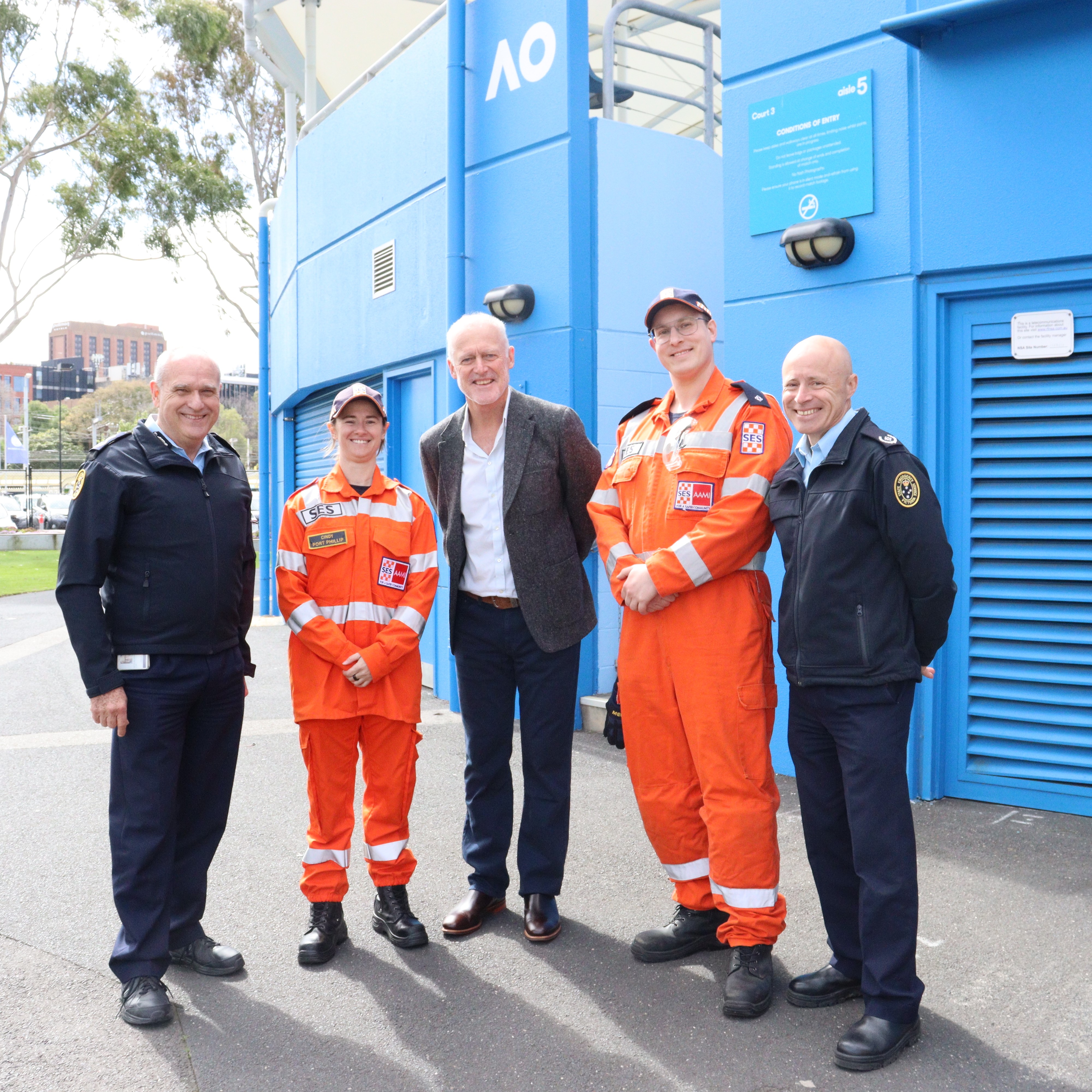 VICSES members with tennis legend John Fitzgerald.