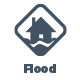 Flood hazard icon