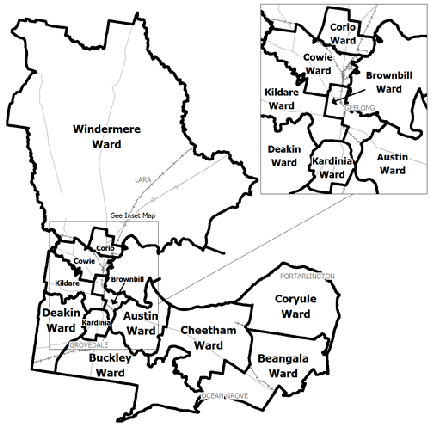 Map Of Geelong And Surrounding Areas City Of Greater Geelong Council